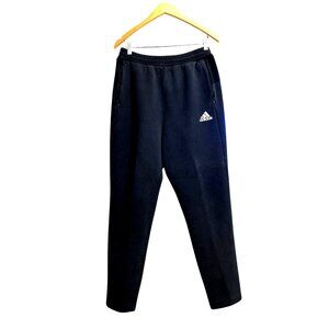 Adidas Mens Black Jogger Pants With Elastic Waistband & Side Pockets